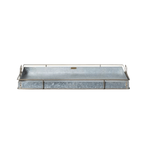 IRON SERVING TRAY (NATURAL & GOLD)